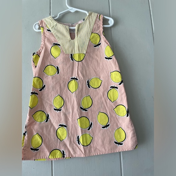 2 for $30 - Petit Peony Girls Lemon Stripped Dress Size 4 - Picture 2 of 9
